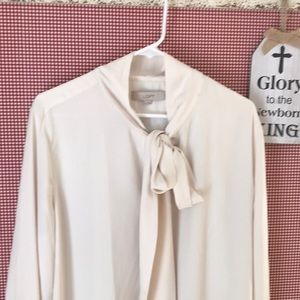 Gorgeous cream, tie neck tunic/dress.